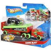 Hot Wheels Trucking Transporter Cosmic Blast Vermelho/Verde